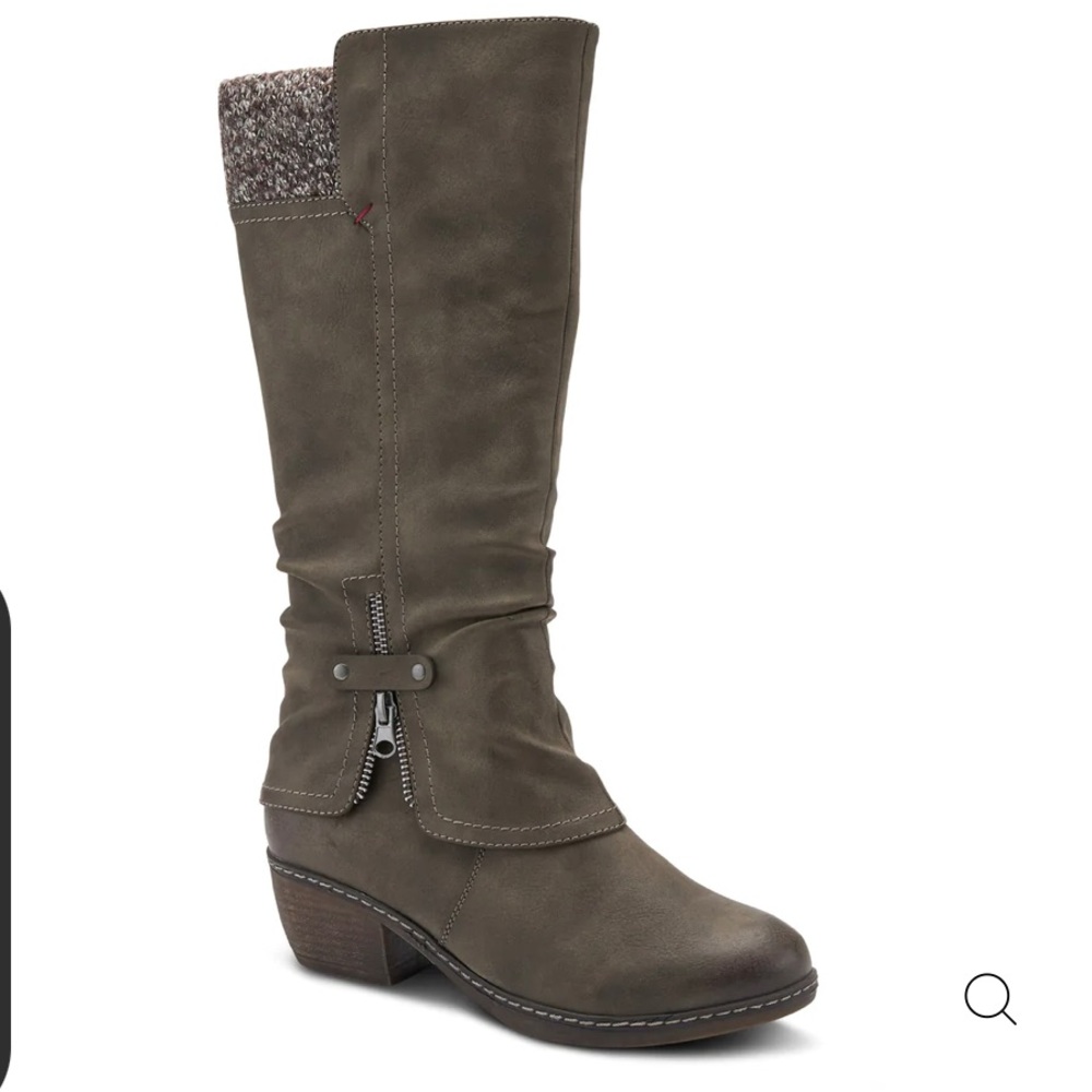 Patrizia Carly tall zip leathet boot size 9